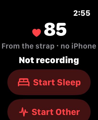 Heart rate straight from the strap while the iPhone is away